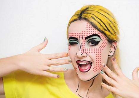 Необычный стиль макияжа — pop art